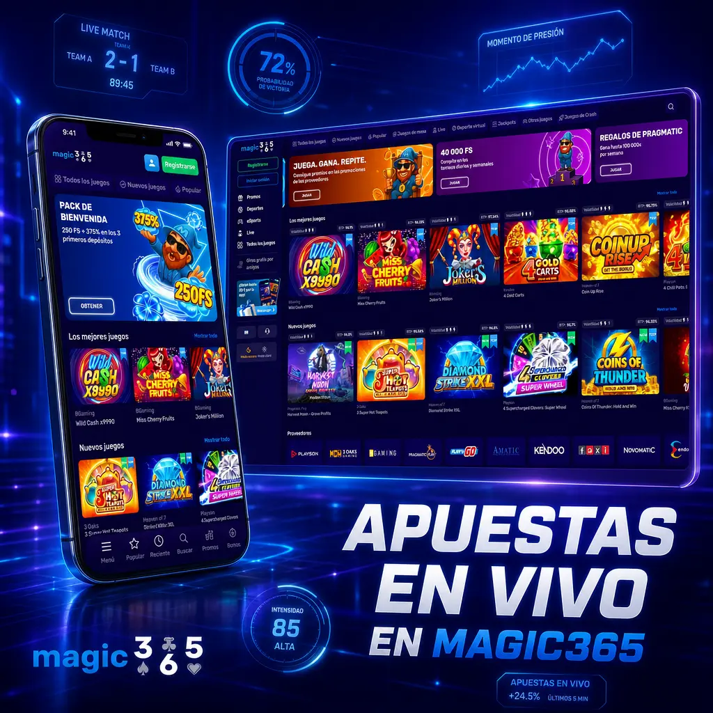 Apuestas en vivo en Magic365: cuotas y estadísticas en tiempo real para fútbol, tenis, básquet, esports y tenis de mesa.