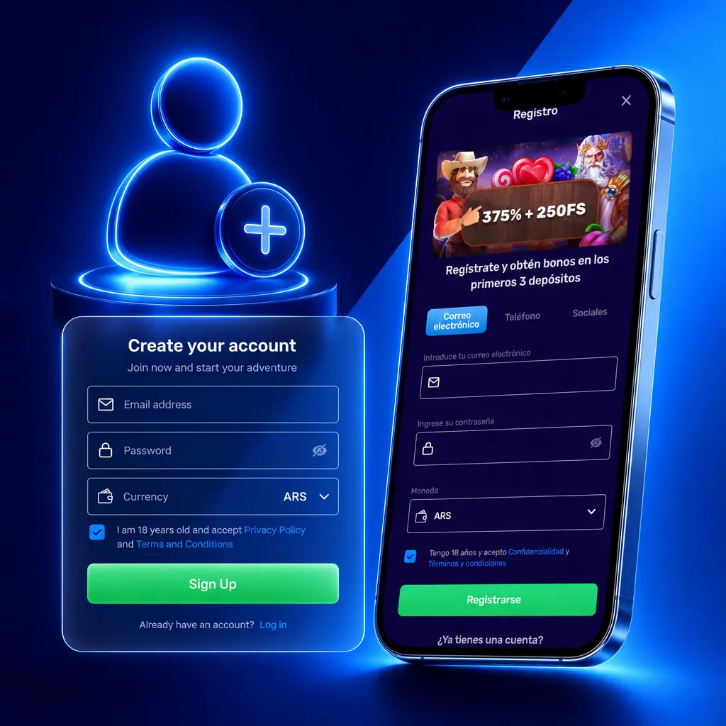 Pasos para registrarte en Magic365 Argentina: completá tus datos, confirmá la cuenta y activá tu primer depósito
