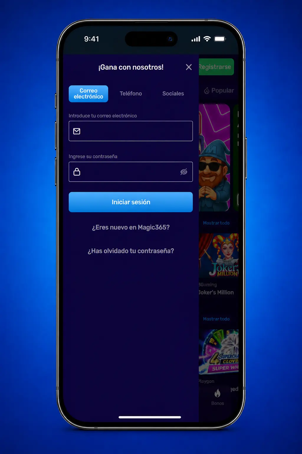 Pasos para verificar tu cuenta en Magic365: subí tu DNI, foto con documento y comprobante de domicilio.