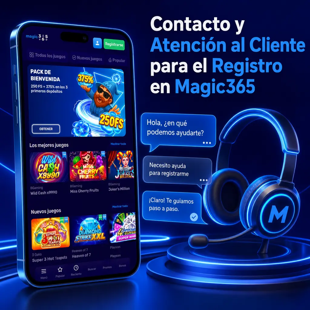Atención al cliente 24/7 de Magic365 para registro y verificación de jugadores en Argentina