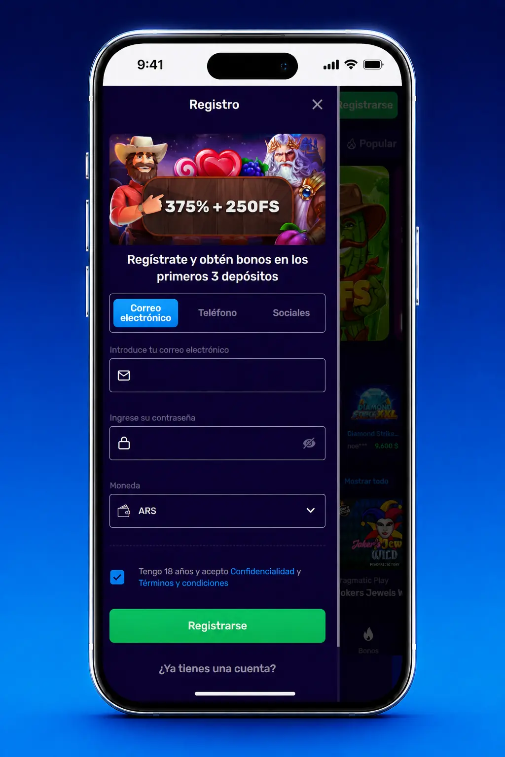 Pasos para registrarte en Magic365 y activar tu bono de bienvenida en Argentina.