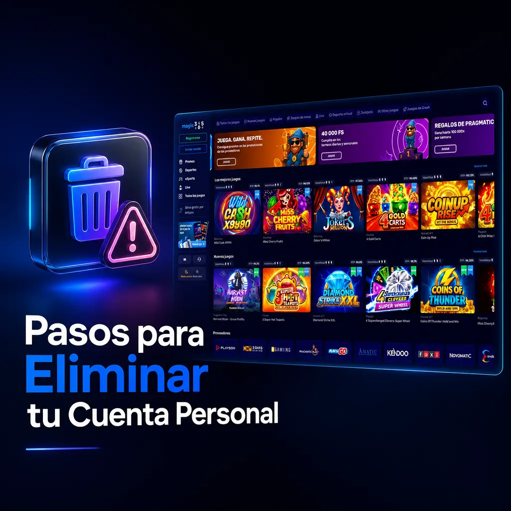 Pasos para eliminar tu cuenta personal en Magic365 desde el panel de soporte y atención al usuario